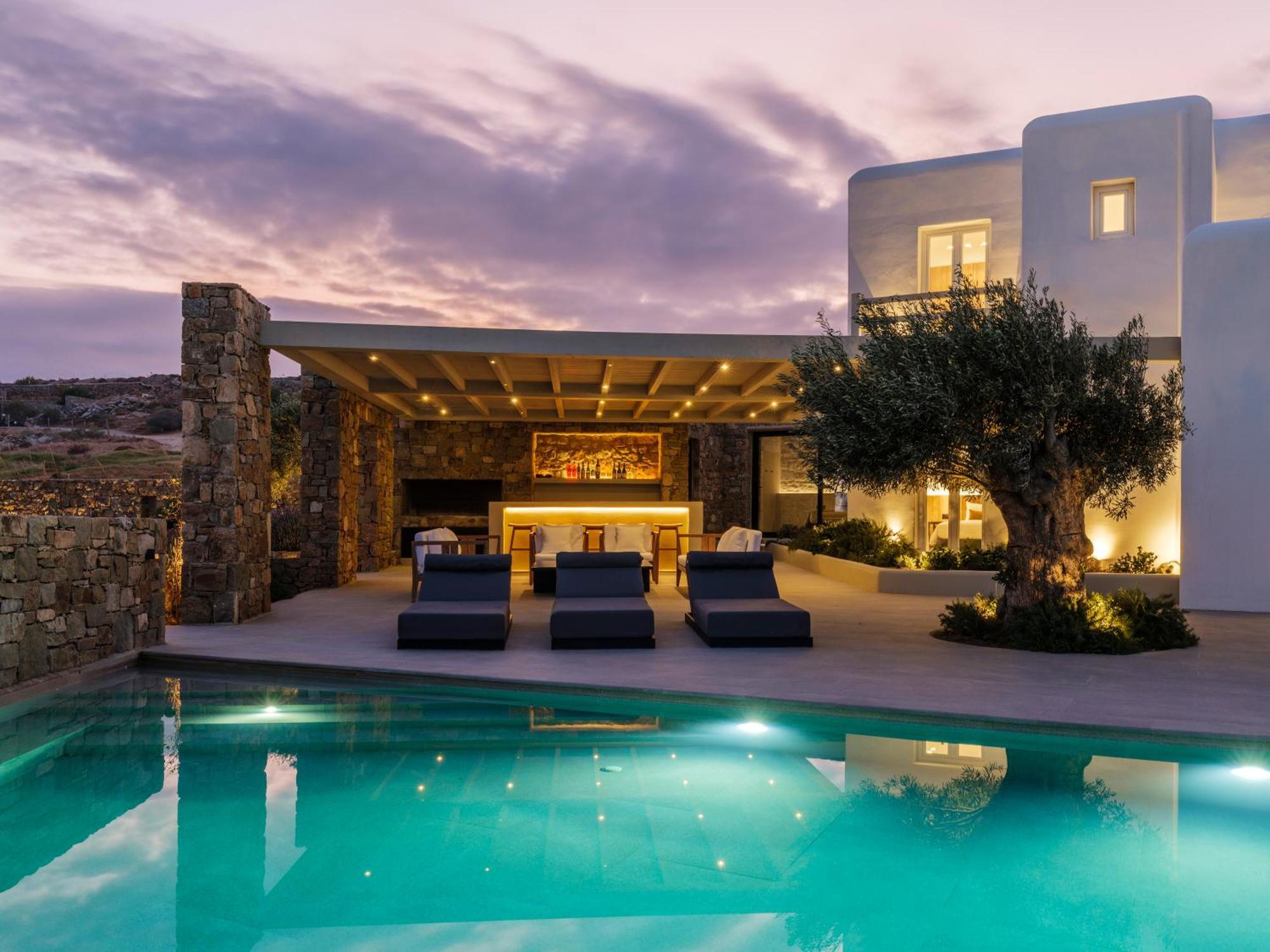 Blue Eye Grand Villa Mykonos Kalafatis Eksteriør bilde